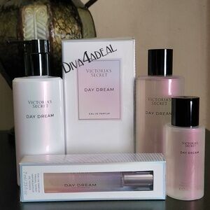 Victoria’s Secret DAY DREAM 3.4 FL OZ & Mini/Travel Spray 5PC Bundle